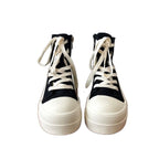 Damen Hochwertige Plateausneaker mit seitlichem Reißverschluss und atmungsaktiver Canvas-Oberfläche R&B