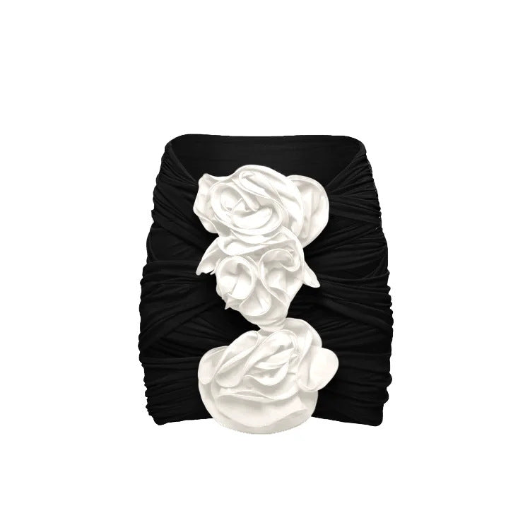 Damen Einteiler Badeanzug mit voluminösen Blumenapplikationen R&B