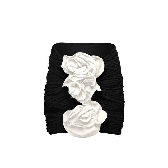 Damen Einteiler Badeanzug mit voluminösen Blumenapplikationen R&B