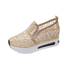 Damen Komfort-Sneaker mit funkelndem Netzdesign und anatomischem Fußbett R&B