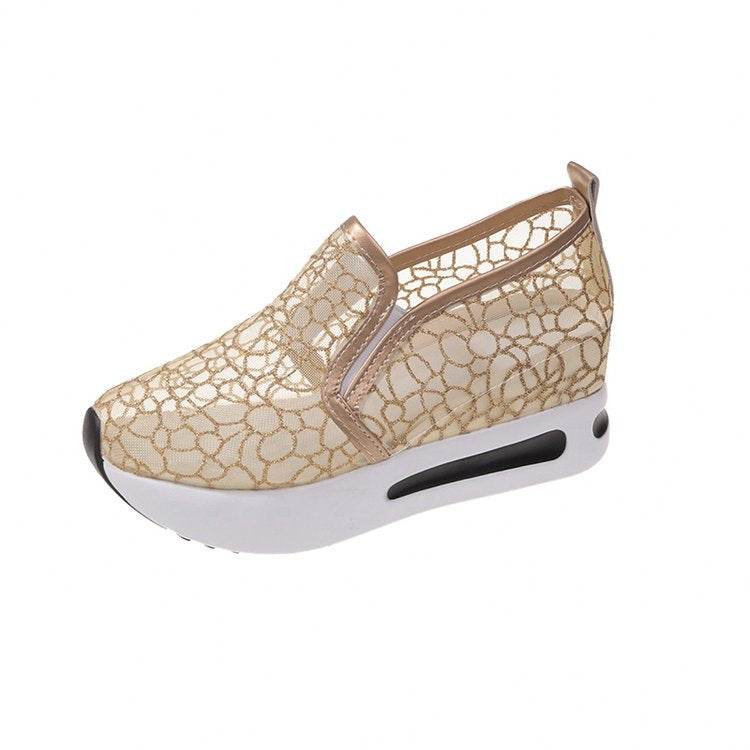 Damen Komfort-Sneaker mit funkelndem Netzdesign und anatomischem Fußbett R&B