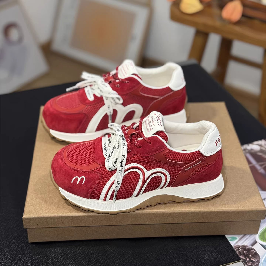 Damen Sportliche Sneakers mit atmungsaktiver Mesh-Oberfläche und bequemer Dämpfung R&B