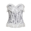 Damen Spitzen-Bodysuit mit romantischen Rüschendetails R&B
