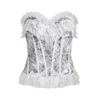 Damen Spitzen-Bodysuit mit romantischen Rüschendetails R&B
