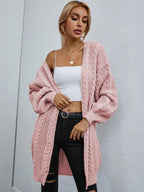 Damen Grobstrick-Kimono-Cardigan mit hochwertiger Rippstruktur