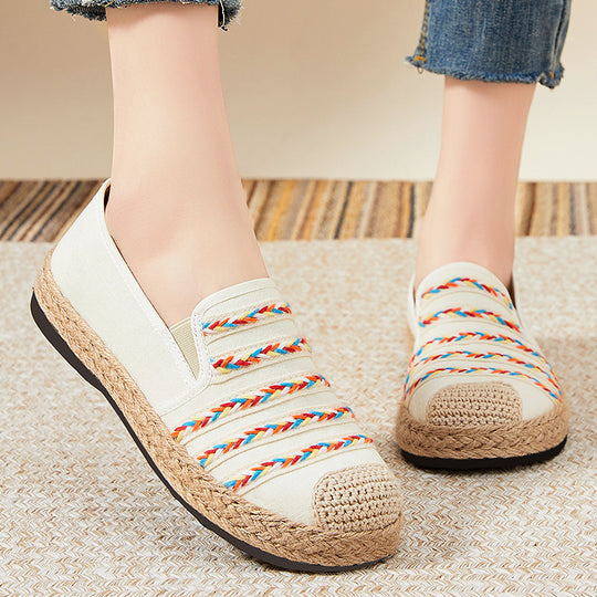 Damen Bequeme und modische Espadrilles mit flexibler Gummisohle R&B