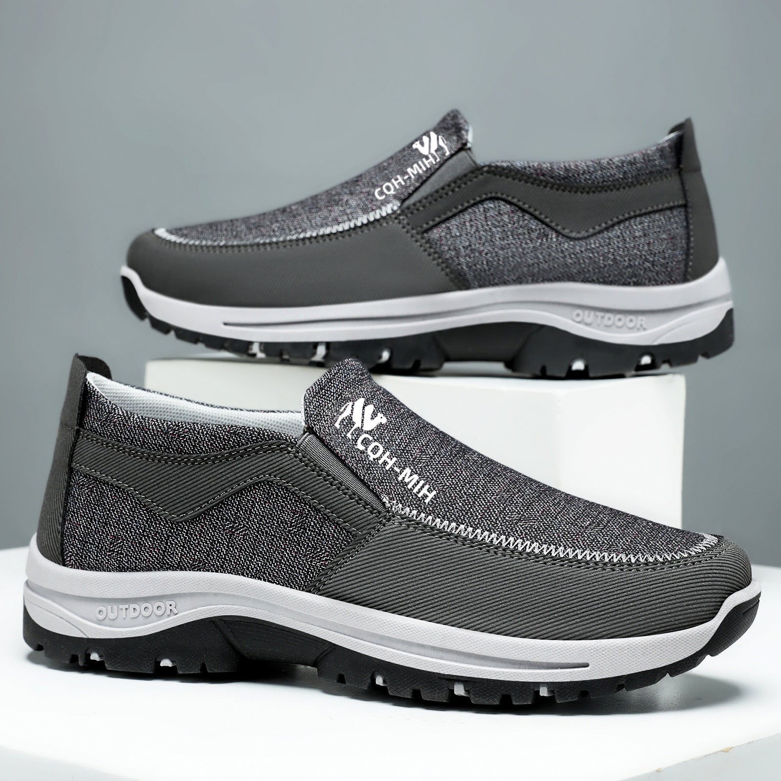 Damen Bequeme Slip-On Freizeitschuhe mit rutschfester Sohle und atmungsaktivem Obermaterial R&B