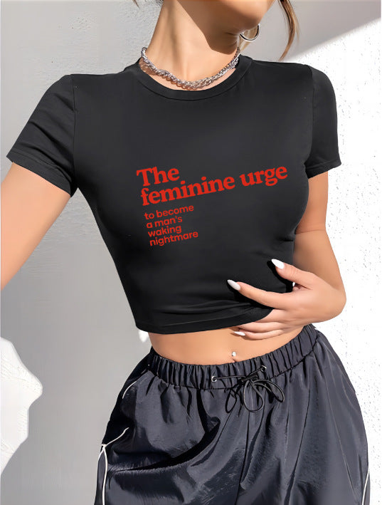 Damen Crop-Top mit innovativem Spinnen-Netz-Design R&B