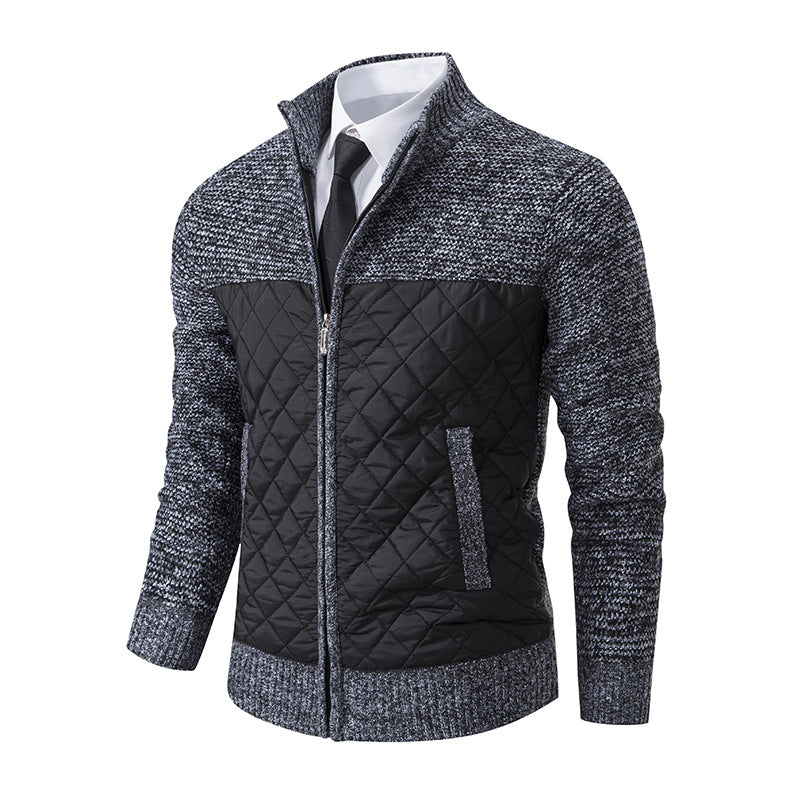 Herren gesteppte Freizeitjacke mit hochschließendem Kragen und praktischen Taschen R&B