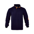 Herren modischer Strickpullover mit Stehkragen und kontrastierenden Akzenten R&B