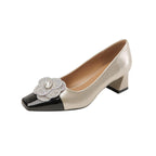 Damen elegante High Heels mit funkelndem Blumendekor