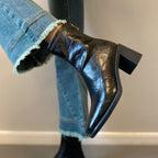 Damen Stiefeletten mit hohem Blockabsatz und eleganter Silhouette R&B