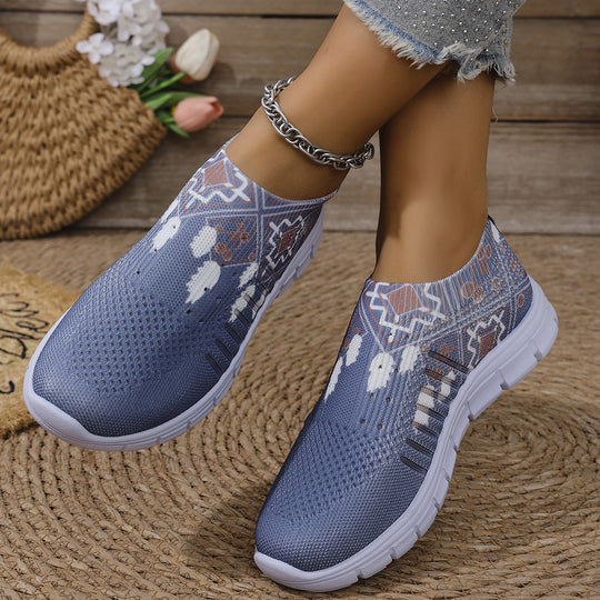 Damen moderne Slip-On Sneakers mit atmungsaktivem Stretch-Obermaterial R&B