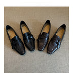 Damen elegante Loafer mit modischem Schnallen-Detail und komfortablem Blockabsatz R&B