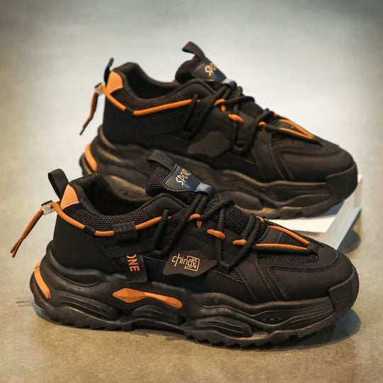 Damen Sportliche Chunky Sneakers mit atmungsaktiver Oberflächenstruktur und rutschfester Sohle R&B