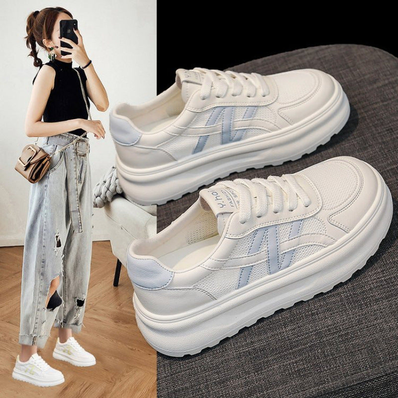 Damen Sportliche Sneaker mit bequemer Plateausohle und atmungsaktiver Obermaterialstruktur R&B