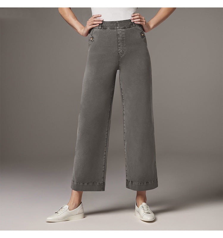 Damen Weitgeschnittene Stoffhose mit eleganten Details R&B