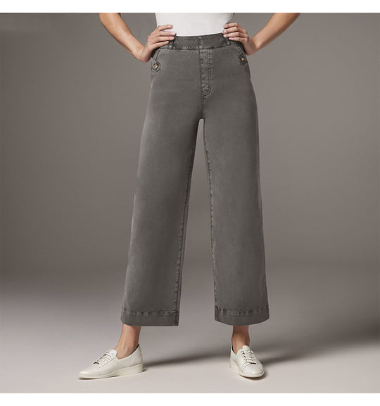 Damen Weitgeschnittene Stoffhose mit eleganten Details R&B
