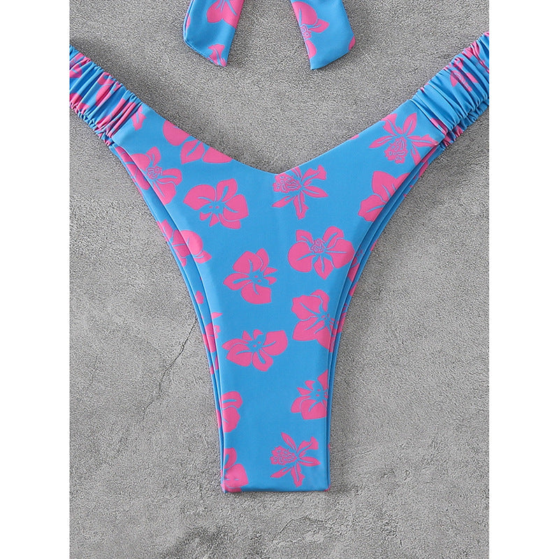 Damen Bandeau-Bikini mit raffiniertem Blumenmuster R&B