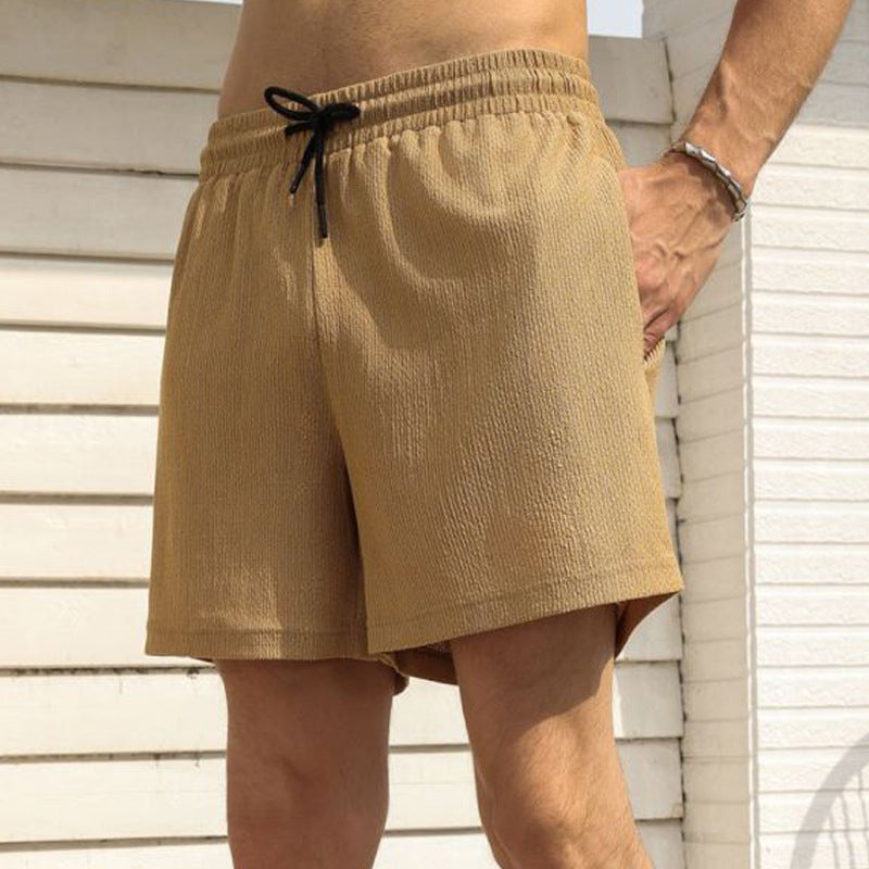 Herren nan zweilagige Schwimmshorts mit innerer Kompressionshose und seitlicher Smartphone-Tasche R&B