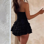 Damen Badespielanzug mit voluminösem Rüschensaum und tailliertem Oberteil R&B