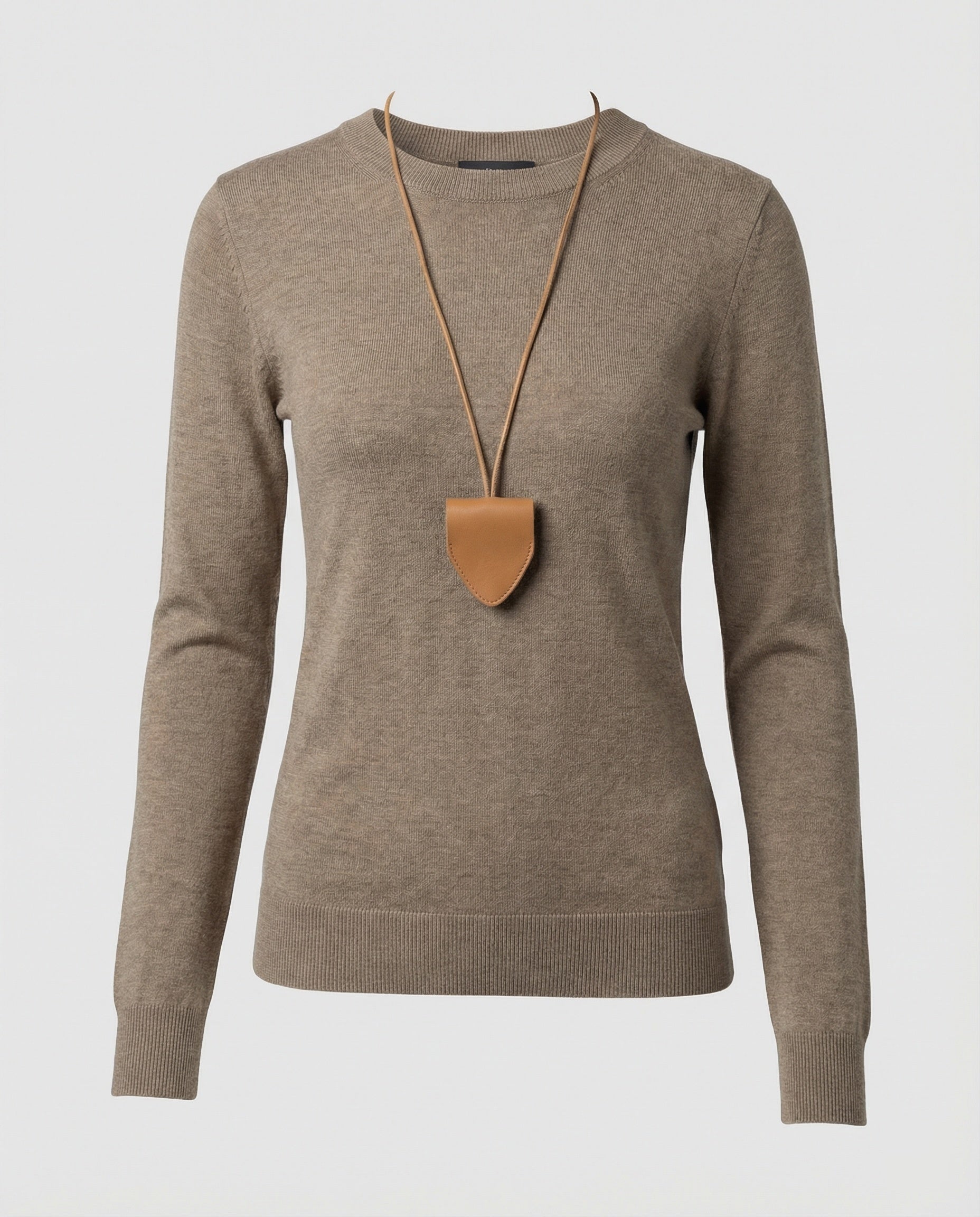 Schicker taillierter Damen Strickpullover in KaffeR&Braun für den Herbstlook