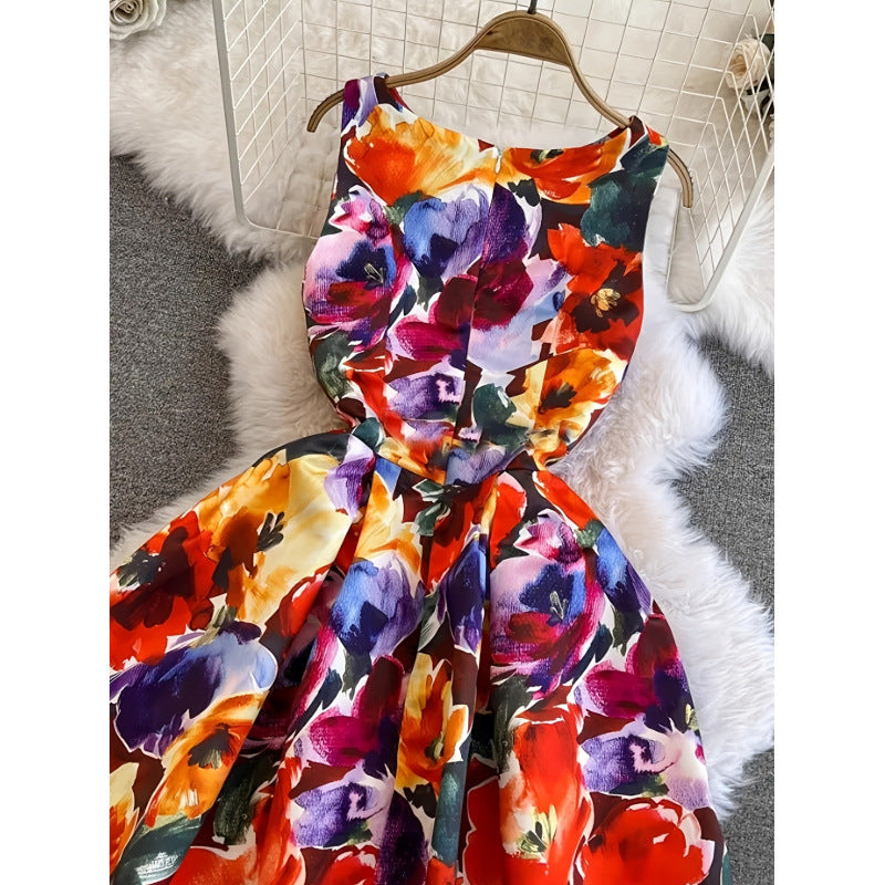 Damen Maxi-Kleid mit floraler Gestaltung und elegantem Schnitt R&B