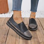 Damen Slip-On Sneakers mit funkelndem Plateau R&B