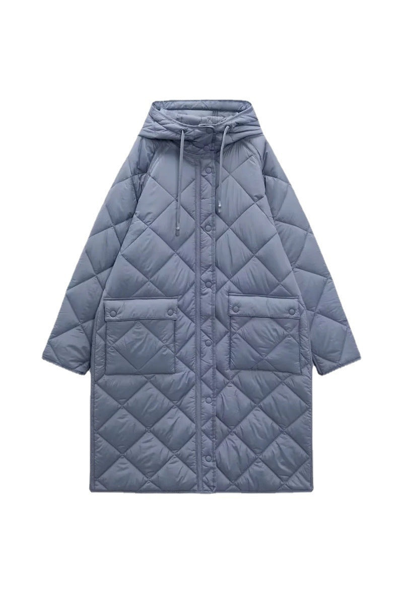 Damen gesteppte Übergangsjacke mit Kapuze und praktischen Taschen R&B 1759483144