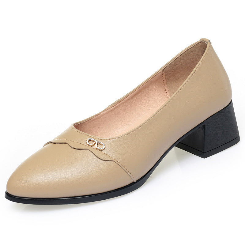 Damen Elegante Pumps mit komfortablem Blockabsatz und dekorativem Akzent R&B