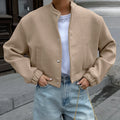 Damen sportliche cropped Jacke mit praktischen Taschen und hochwertigem Material R&B