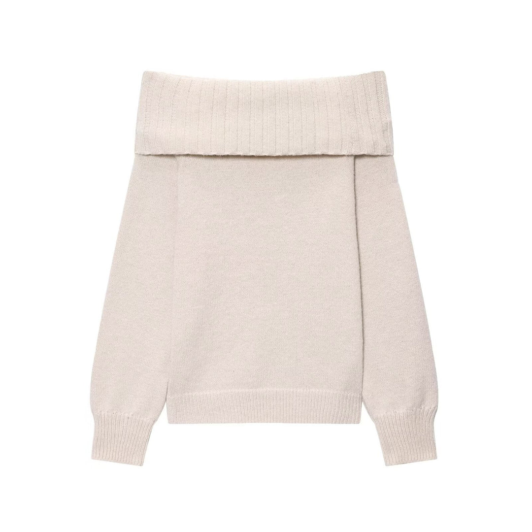 Damen Elegante Strickpullover mit überschnittenen Schultern R&B