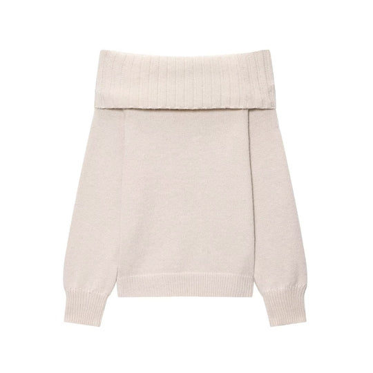 Damen Elegante Strickpullover mit überschnittenen Schultern R&B
