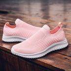 Damen Bequeme Slip-On Freizeitschuhe mit elastischem Strickoberteil R&B
