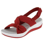 Damen Wedge-Sandalen mit modischem Knoten-Design und ergonomischer Sohle R&B