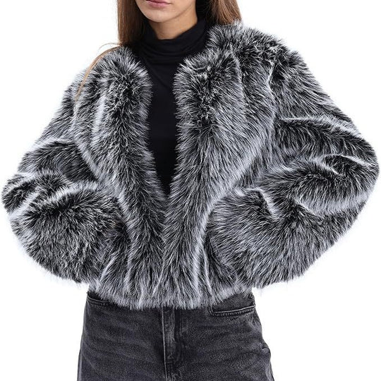 Damen Fleece-Kurzmantel R&B