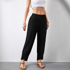 Damen Weite Sommerhose mit elastischem Bund und praktischen Taschen R&B