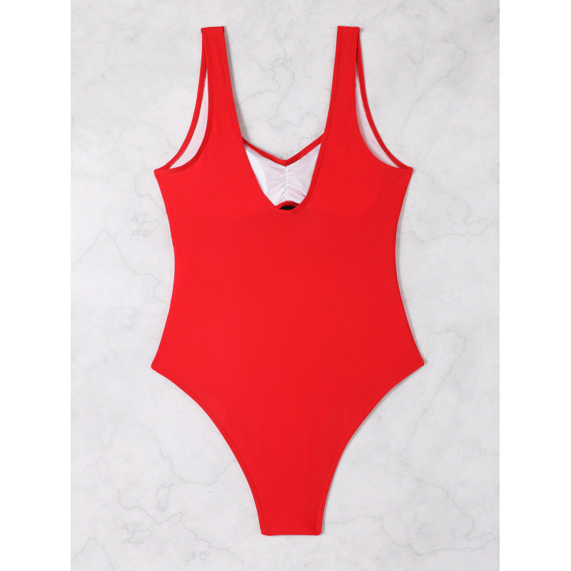 Damen Cut-Out Badeanzug mit floralem Detail und figurformendem Schnitt R&B