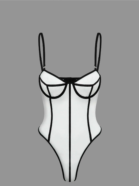 Damen Eleganter Figurformender Bodysuit R&B