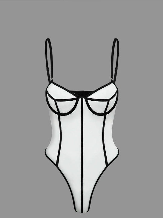 Damen Eleganter Figurformender Bodysuit R&B