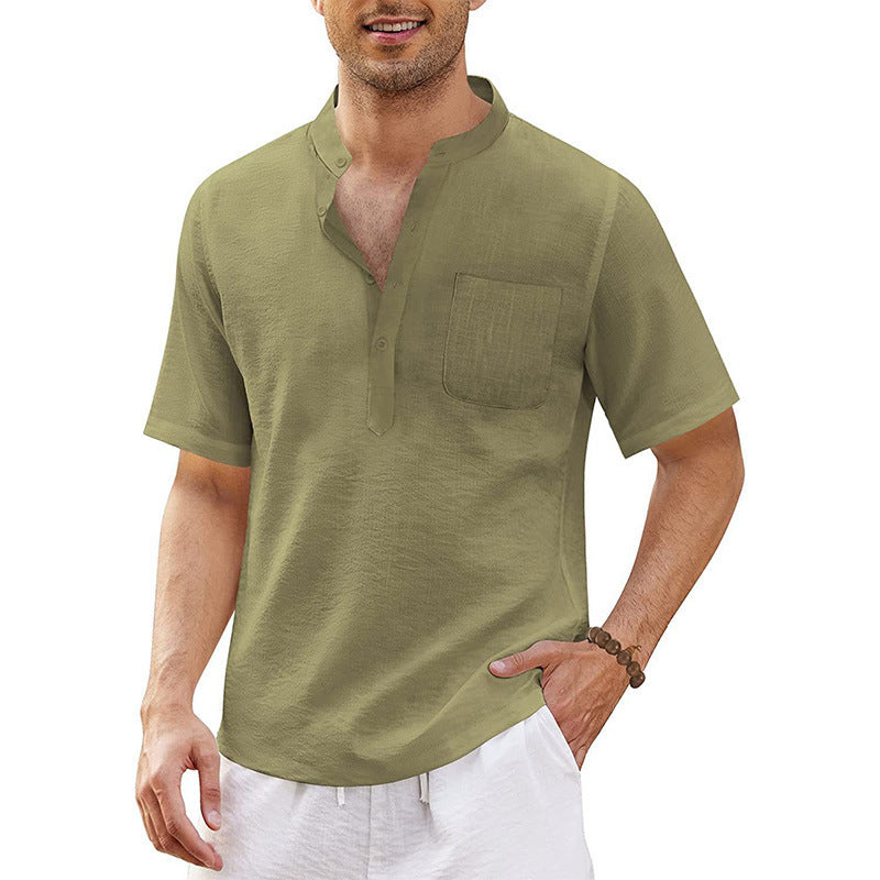 Herren Leichte Kurzarm-Hemd R&B