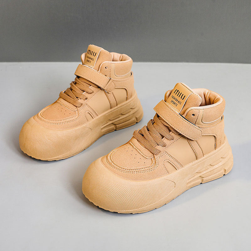Damen Sportliche High-Top Sneakers mit praktischem Klettverschluss und strapazierfähigem Obermaterial R&B