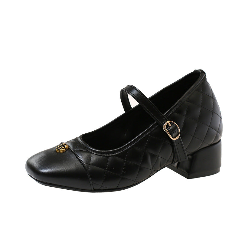 Damen Elegante Mary Jane Absatzschuhe mit modischem Riemen und strukturiertem Obermaterial R&B