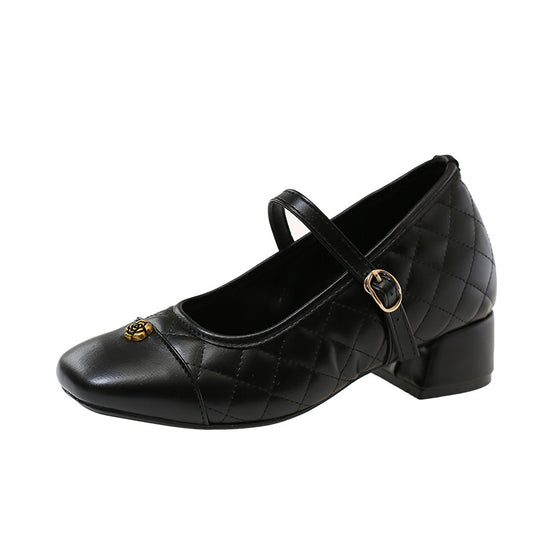 Damen Elegante Mary Jane Absatzschuhe mit modischem Riemen und strukturiertem Obermaterial R&B