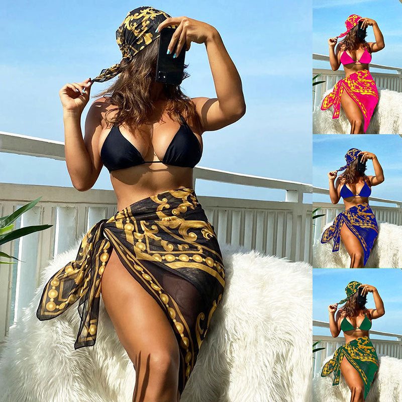 Damen Triangel-Bikini mit elegantem Kaftan R&B