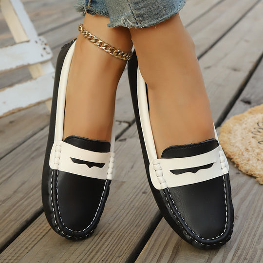 Damen Mokassin-Schuhe mit eleganter Lederverarbeitung R&B