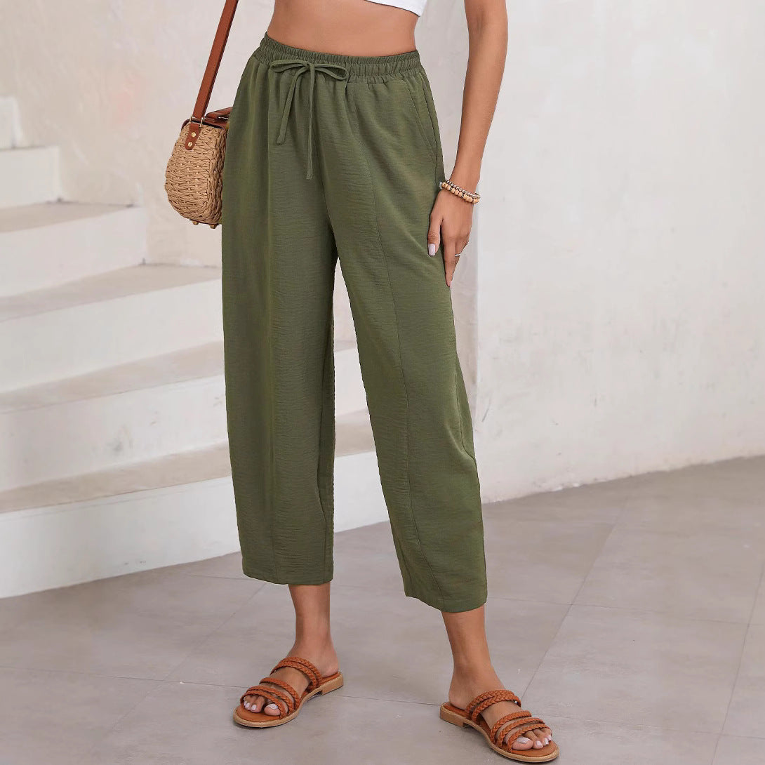 Damen Lockerer Fit Leichte Hosen R&B