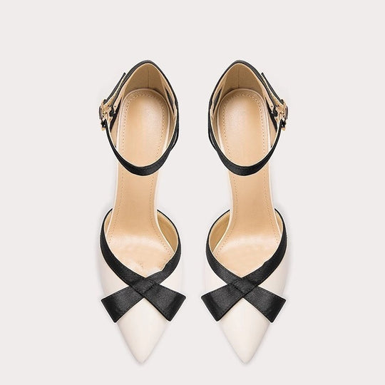 Damen elegante Slingback-Pumps mit zierlichem Schleifendetail R&B