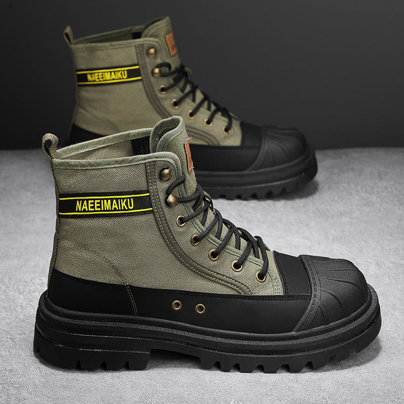 Damen trendige High-Top Stiefel mit rutschfester Sohle und robustem Design R&B