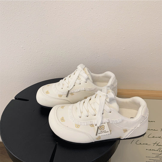 Damen Sneakers mit niedlichem Bärenmotiv und komfortabler Sohle R&B